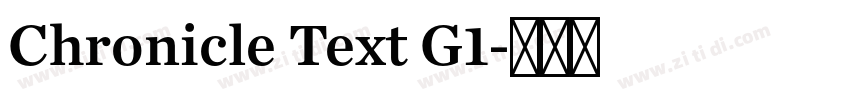 Chronicle Text G1字体转换